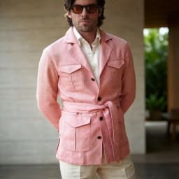 Safari Linen Suits for Men with Belt 2 Pieces Single Breasted Wedding Tuxedo for Groomsmen Formal Events Daily Wear Prom 2026