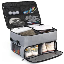 Golf Trunk Organizer Waterproof Car Golf Shoes Bag With Large Golf Storage Box For Shoes Balls Tees Clothes Gloves Accessories 