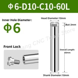 Saw Milling Cutter Slitting Saw Arbor Blade Holder CNC Slotting Machining Metal Cutting Tool Front Rear Lock 5 6 8 10 13mm