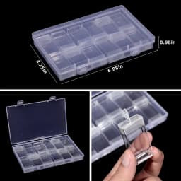 Plastic Organizer Box Storage Container Jewelry Box with Adjustable Dividers for Beads Art DIY Crafts Jewelry Fishing Tackles