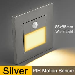 180-240V Night Light Smart Light PIR Motion Detector Sensor LED Stair Light Recessed Step Light Ladder Wall Light Kitchen Foyer