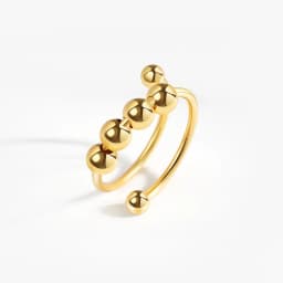SMJEL Flower Shiny Rhinestone Rotatable Fidget Spinner Ring for Women Anti Anxiety Butterfly Animal Design Anti Stress Accessory