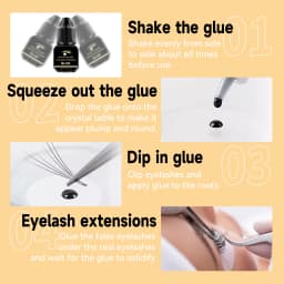 DIY 5ml Fast Drying Strong False Eye Lash Extension Glue Adhesive Retention 7-14 Days Low Smell Mink Eyelash Glue at Home