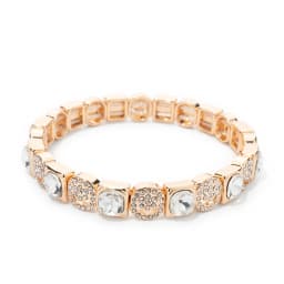 2024 New Gold Color Bangle Happy Elastic Bracelets For Women Beaded Accessory