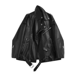 American Style Hot Girl Black PU Leather Jacket Women's 2026 Spring Autumn New Korean Version High-End Feelings Motorcycle Ca...