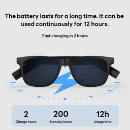 New Men's Smart Glasses Women's Bluetooth Glasses Voice Call Control Music UV Polarized Sunglasses Headphone Glasses Man 2026