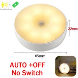 Night Light With Motion Sensor 1000mAh Battery Rechargeable Cabinet Lamp Magnetic For Bedroom Bedside Table Kitchen Light