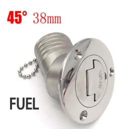 45 Degree 316 Stainless Steel Deck Filler Key Cap GAS DIESEL FUEL WASTE WATER 38mm 50mm Deck Filler Caps for Marine Boat