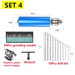 220V 13000rpm Stepless Speed-adjustable Handheld Mini Metal Electric Grinder Multifunct Polishing and Engraving Electric Drill