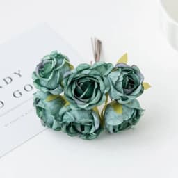 12Pcs Artificial Flowers Silk Tea Rose Wedding Wreath Scrapbooking for Home Christmas Decoration Diy Bride Accessories Clearance