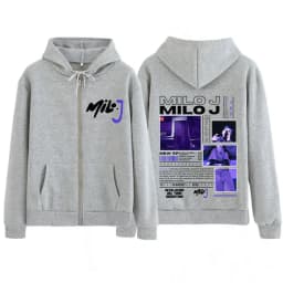 Rapper Milo J 166 Album 2025 Tour Merch Zipper Hoodie Men Women Fashion Loose Sweatshirt Long-sleeved High Quality Zip Up Jacket