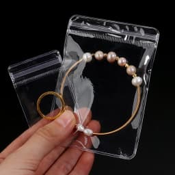 20pcs/lot Transparent PVC Self Sealing Plastic Bags Clear Zip Lock Pouches Jewelry Earrings Pendant Packaging Storage Bags