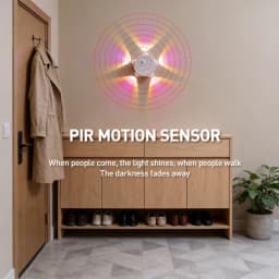 LED PIR Night Light with Motion Sensor RGB Rechargeable Magnetic Wall Lamp Mood Ambient Light for Cabinet Hallway Stair