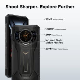 DOOGEE S200 Plus Rugged Phone 36GB RAM + 512GB ROM Dimensity 7300 11000mAh 66W 6.72” 120Hz Dimensity 7300 100MP NFC Smartphone