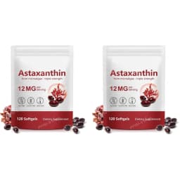 Astaxanthin Softgels Triple Strength From Microalgae Supports Healthy Aging Promotes Collagen Supports Skin Barrier 120 Softgels