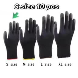 10 Pairs Durable Safety Gloves - Anti-Slip, Wear-Resistant, ESD Protection for Gardening & Woodworking
