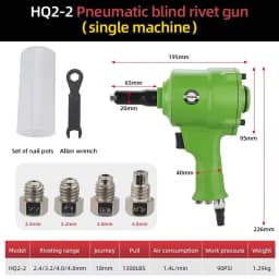 Pneumatic Blind Rivet Gun Air Nail Gun Tool Automatic POP Riveters Riveting Tool for 2.4mm 3.2mm 4.0mm 4.8mm
