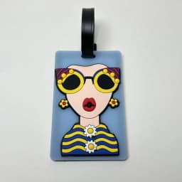 Soft Silicone Travel Luggage Tag Suitcase Identifier Tag with Lanyard Anti-lost Boarding Pass Tag Name Phone Address Label