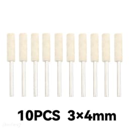 10Pcs/5Pcs Wool Felt Mounted Polishing Buffing Wheel OD 3-10mm Grinding Head for Dremel Drill Rotary Tool 3mm Shank