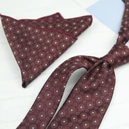 2pcs Neck Ties Set New Arrival Wine Red Striped Neckties Formal Business Khaki Dots Floral Pocket Square Wedding Shirt Cravat