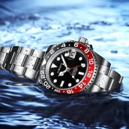 Custom Logo New Men Mechanical Wristwatch Jubilee Stainless NH34 GMT Watch Sapphire Glass Men Watches hombre