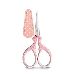 1Pc Sewing Embroidery Scissors with Artificial Leather Cover 3.6 Inch Stainless Steel Vintage Sewing Scissors for Needlework