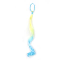 14 Inch Lightweight Colored Hair Extensions Colored Hair Extensions Synthetic for Kids Curly Ponytail Extension with Elastic Tie
