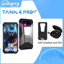 Unihertz Tank 4 Pro 8849 Rugged Phone 5G AI Built-in 720P Projector IP68/69 Dimensity 8300 512GB/1TB ROM 16GB/18GB RAM 3k AMOLED