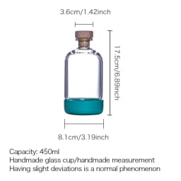 Inmeet Bar Professional 2PCS Immersion Bottle Set Multi-use Glass Bottle with Stopper for Wine Juice Oil Household Use