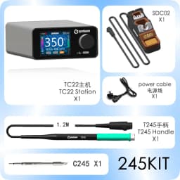 GEEBOON TC22 240W Soldering Station Kit with SDC02 Soldering Iron Stand + T245/T210 Handle + C245/C210 Soldering Iron Tip New