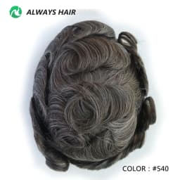 Invisible Hairline Hair System Unit for Men 0.03-0.04mm Super Thin Base Toupee Indian Human Hair Mens' Topper Wig