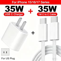 For Apple Original PD 35W Type C Quick Charger For iPhone 17 16 15 14 13 12 11 Pro Max Samsung Xiaomi Fast Charging Charge Cable
