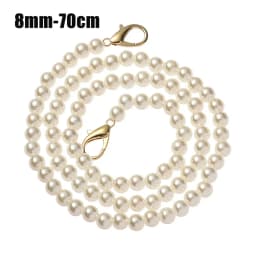 8/10mm Pearl Strap for Bags Handbag Handles DIY purse Replacement Long Beaded Chain for Shoulder Bag Straps Pearl Belt