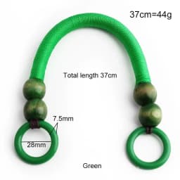 2/4Pcs 37/48cm Wooden Beaded Purse Frame Rope Wrapped Bag Handles for Crochet Beach Totes DIY Bags Making Replacement Supplies