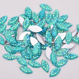 JUNAO 100pcs 7*15mm Crystal AB Flatback Rhinestone Horse Eye Decoration Crystal Stones Non Hotfix Resin Strass for DIY Crafts