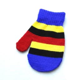 Baby Gloves For 1-4Y Children Winter Warm Patchwork Knitted Mittens Kindergarten Student Full Finger Gloves Knitting Kids Gloves