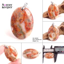 High Quality Pendentif Real Natural Crazy Lace Agate Stone Pendant Chains Necklace For Women's & Men's Jewelry Making BK996H
