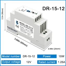 LCTC DR-15/60/100 Switching Power Supply 5V 12V 24V DIN Rail Power Supply Industrial Transformer Small Volume 4.2A 6.5A 7.5A
