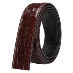 3.5cm Men's Belt without Buckle High Quality Cowskin Genuine Leather Belt no Buckle Automatic Leather Replacement Belt for Mens