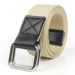 Men's Belt Trend Double Loop Buckle Canvas Women's with Cargo Outdoor Sports Jeans Suit Pants Black White Orange Red Blue Belt