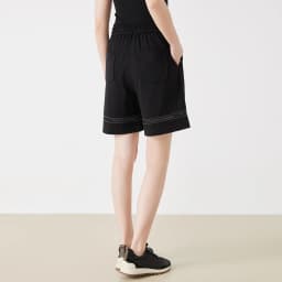 KW9513247 Women's Comfortable Elastic Waist Strap Solid Color Mixed Cotton Shorts