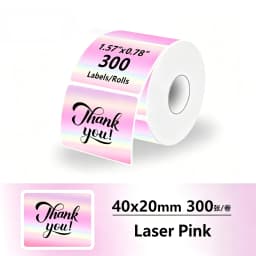 1Roll 40x20mm Compatible M110 M120 M220 M200 Self-Adhesive Laser Thermal Paper for Munbyn/Nelko PM220 E210 P50
