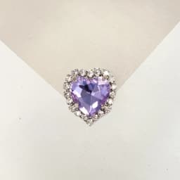 10PCS Heart Shaped Flatback Rhinestones Button Crystals Glass Jewelry Making Sewing On With Silver Bottom Stones For Clothes Diy