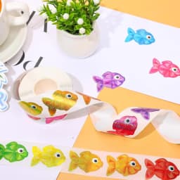 500pcs Fish Stickers Laser Colored Sea Creature Seal Stickers Ocean Waterproof Self-Adhesive Decals for Classroom Teacher Reward