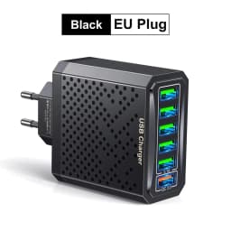 6-in-1 Multi Port Charging Head 5v3a Fast Charging Head Qc3.0 Quick Charging For Samsung S23 Xiaomi Eu/kr/us/uk Adapter Plug