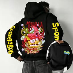 SpongeBob SquarePants and Patrick Star Cartoon Anime 2026 Spring and Autumn Men's and Women's Fashion Sports Hoodies