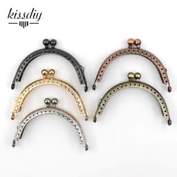 10 pcs 8.5CM Double Bead Metal Frame Coin Purse Kiss Clasp For Wallet Handle Clutch DIY Bag accessory 5 colors