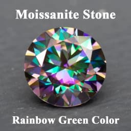 Moissanite Stone Round Cut Rainbow Purple Color DIY Charms Jewelry Making Ring Necklace Earrings Main Materials Certificate