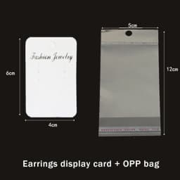 30-50sets Display Card with Opp Bags Transparent Self Adhesive Plastic Bag for Handmade Jewelry Necklace Bracelet Packaging