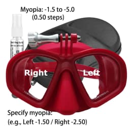 Low Volume Dive Mask Tempered Glasses Lens,Myopia Diving Mask,Spearguns Scuba Gear ,with Camera Mount,anti-fog for Narrow Face